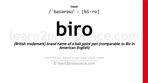 biro meaning in tagalog